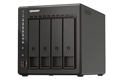 Image of QNAP TS-453E-8G/16TB 4 Bay Desktop NAS Unit with Seagate IronWolf Drives