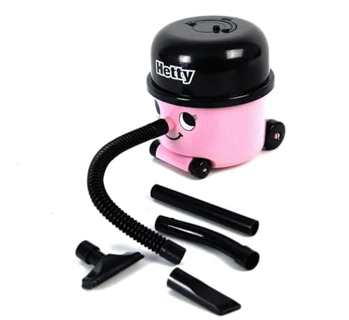 Image of Hetty Hoover Desk Vacuum - Officially Licensed Henry Hoover, Pink Mini Computer and Keyboard Cleaner, Portable Lightweight Desk Tidy, Novelty Stocking Stuffer | Paladone