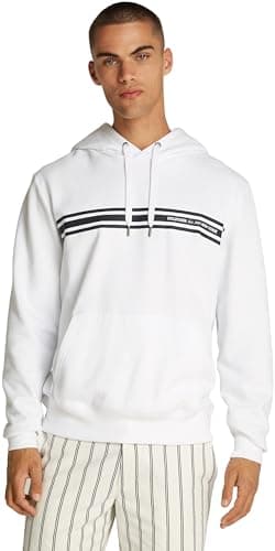 Image of Tommy Hilfiger Men’s Central Chest Stripe Hoodie, White (White), L