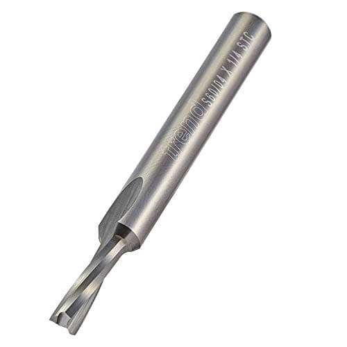 Image of Trend Professional Acrylic Spiral Up-Cut Router Cutter, 1/4 Inch Shank, 4mm Cut Diameter & 14mm Cut Length, Solid Tungsten Carbide, S60/04X1/4STC