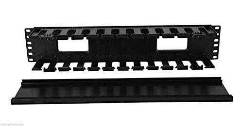 Image of Raising Electronics 19" 2U Rack Mount Cable Management Unit 12 Slots With Panel Plastic