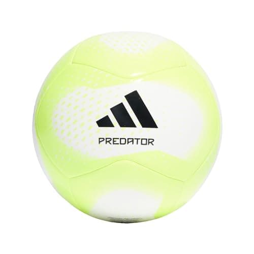 Image of adidas Unisex Ball (Machine-Stitched) Predator Trn, White/Lucid Lemon/Black, IA0918, 4
