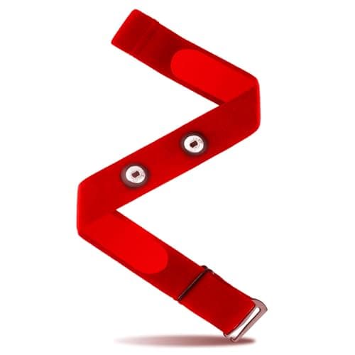 Image of Heart Rate Monitor Chest Replacement Strap, Adjustable HRM Strap, Soft Elastic Chest Mount for Garmin, Polar, Wahoo, Powerlabs, Uptivo, HRM Transmitters, Compatible with 45mm Equipment (red)