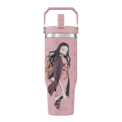 Image of Demon Slayer Kimetsu No Yaiba Nezuko Tumbler with Lid, 30 Oz Water Bottle, Vacuum Insulated, Anime Water Bottle, Reusable Insulated Stainless Steel tumbler for Water, Iced Tea or Coffee