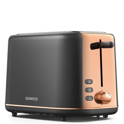 Image of Kenwood Abbey Lux Toaster, 2 Slot Toaster, 7 Browning Settings, Reheat, Defrost and Cancel Functions, Pull Crumb Tray, Cord Storage, 800 W, TCP05.C0DG, Dark Grey