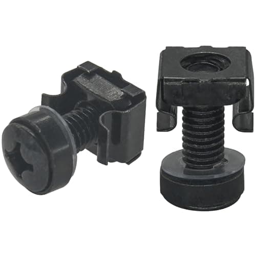 Image of 40 Sets M6 Mount Cage Nuts screws,Rack Mounting Bolts for Server Cabinet (Black)