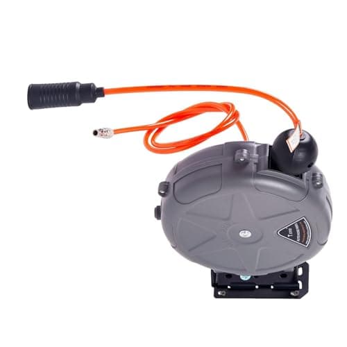Image of DOTIUWO Air Hose Reel - 32.8ft Wall Mounted Auto Rewind Heavy Duty | Air Compressor Hose Reel - for Machine Tool Maintenance Automotive Repair Workshops Garage Home Studio