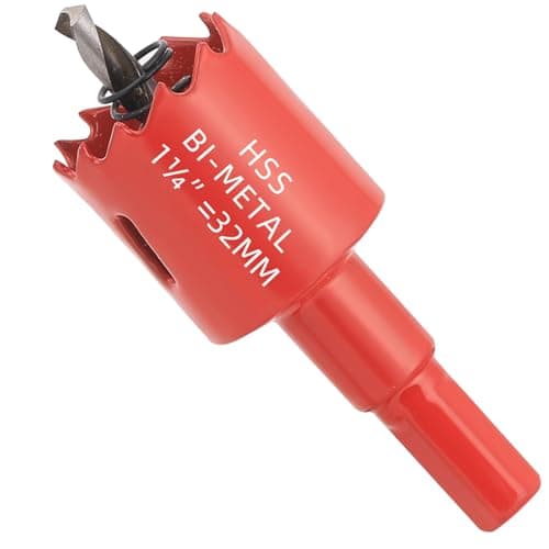Image of GARHWAL Bi-Metal Hole Saw 32 mm with Arbor and Pilot Bit - Smooth Fast Cutting for Wood, Plywood, Plastic, Drywall, Thin Metal Sheets, and More | Ideal for Ceiling Light Installation and DIY Projects