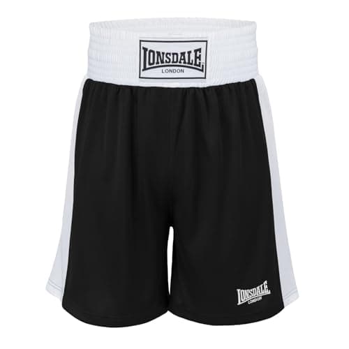 Image of Lonsdale Mens Boxing Shorts Black/White M