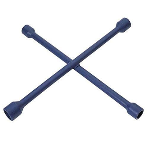Image of Draper 4-Way Wheel Nut Removal Wrench | Wheel Cross Brace 17mm/19mm/21mm/22mm | Automotive Mechanics Hand Tools | 36005, Blue