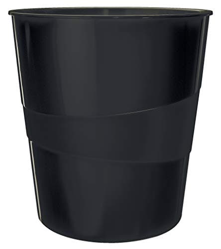 Image of Leitz Waste Paper Bin, 15L Capacity, 100% Recyclable, Blue Angel Certfied, Recycle Range, Black, 53280095