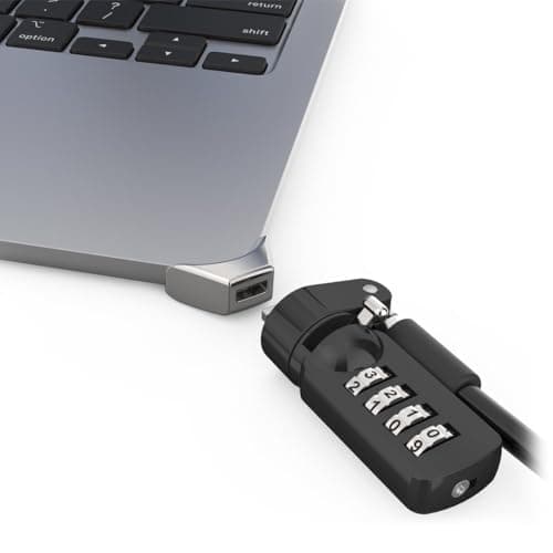 Image of Compulocks - MacBook Air The Ledge Lock - MacBook Air M2 and M3 - T-Slot Ledge with Combination Lock and Security Cable