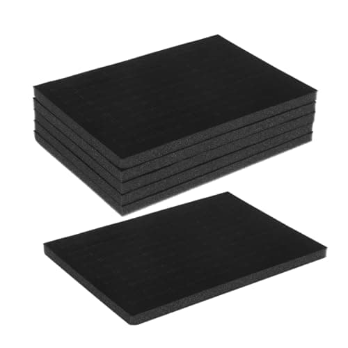Image of WEKADRIN 6pcs Jewelry Tray Sponge Lining Ring Holder Inserts Slots Black Soft Jewelry Box Inserts for Rings and Earrings Display