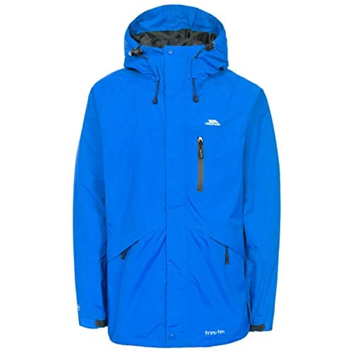 Image of Trespass Mens Jacket Corvo - Waterproof, Windproof, Hooded, Taped Seams, Flat Cuffs, Inner Pockets, Mesh Lining, 3 Pockets, Drawcord Hem, Adjustable Hood