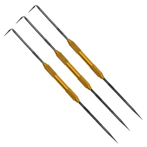 Image of Tooltime Pack of 3 Engineers Scribes | Double Ended 225mm Engraver Marker Scriber with 90° Tip | Ideal for marking metal, plastic