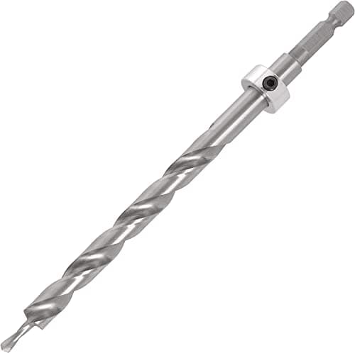 Image of Trend HSS Pocket Hole Jig Drill Bit with Quick Release Short Shank & Depth Setting Collar, 9.5mm, Drill Bit for Hardwoods & Softwoods, PH/DRILL/95QS