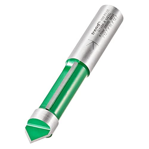 Image of Trend CraftPro Pierce & Trim Router Cutter, 1/2 Inch Shank with 12.7mm Cut Diameter and 30mm Cut Length, Tungsten Carbide Tipped, C135AX1/2TC