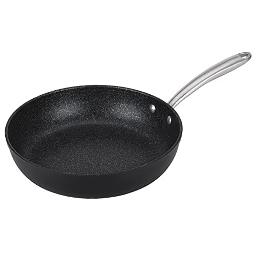 Image of Prestige Scratch Guard Non Stick Frying Pan 29cm - Suitable as Induction Frying Pan, Scratch Resistant, Easy Cleaning Ceramic Exterior with Steel Base, Oven & Dishwasher Safe Cookware, Black