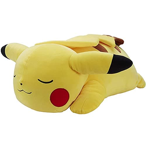 Image of Pokemon 18” Plush Sleeping Pikachu - Cuddly Must Have Fans - Plush Perfect for Traveling, Car Rides, Nap Time, and Play Time!