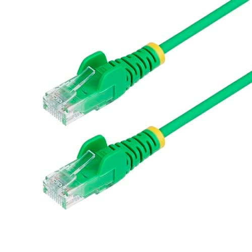 Image of StarTech.com 1m Green Slim CAT6 Ethernet Cable, Snagless RJ45, LSZH, 28AWG Pure Bare Copper, Slim Network Patch Cable/Cord