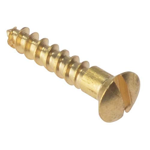 Image of ForgeFix Wood Screws - Solid Brass | 3/4" x 6 | Raised Head | Box 200