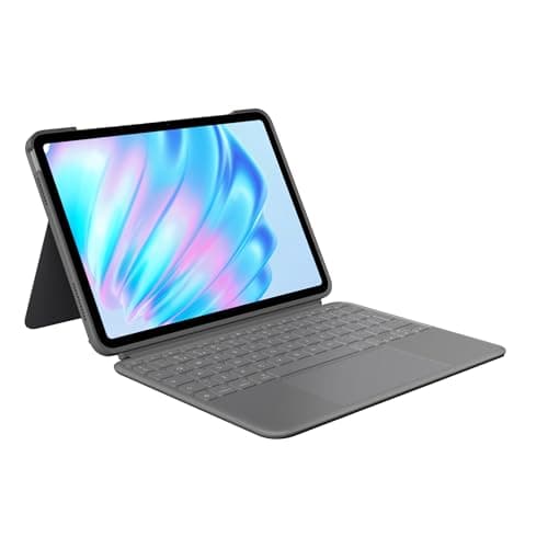 Image of Logitech Combo Touch iPad Air 11-inch (M2 & M3), iPad Air (5th gen) Keyboard Case - Detachable backlit keyboard with kickstand , QWERTY UK English Layout - Grey