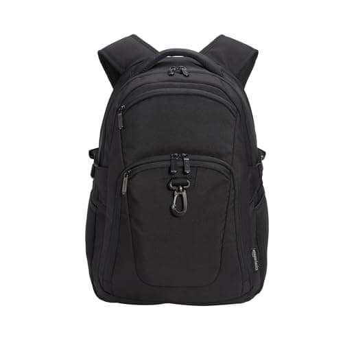 Image of Amazon Basics Backpack, 15.6-Inch Laptop Rucksack for Men Women, School Work Travel Bag, Black