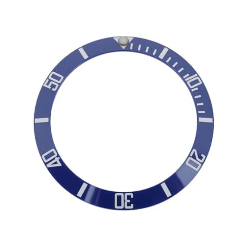 Image of VGOL 40M Watch Ceramic Bezel Insert Ring 38x30.7x1.6 mm Compatible with Rolex SUB 116610 16610 (Blue)