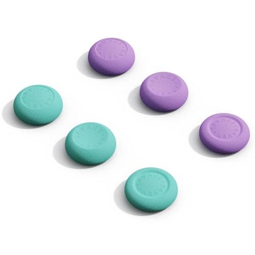 Image of Savage Raven by Skull & Co. Skin, CQC Thumb Grip Set Joystick Cap Analog Stick Cap for Nintendo Switch 2 Joy-Con Controller - Light Purple+Light Green, 3 Pairs(6pcs)