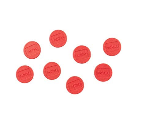 Image of Nobo Magnetic Whiteboard Magnets, 20 mm, Pack of 8, 1901442, Coloured