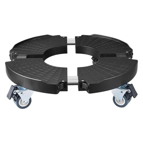 Image of Plant Pot caddys With Wheels Heavy Duty, Adjustable Ø 40-48 Cm, Plant Pot Round Wheels Mover Trolley caddys Garden Plate Stand With Lockable Caster 300KG, dollys Cart For Garden Flower Pot Move