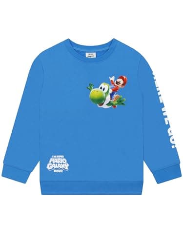 Image of Super Mario Galaxy Movie Boys Jumper, Boys Sweatshirt, Jumpers For Kids, Blue 10-11 Years