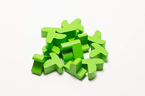 Image of YorksGamePieces Lime Green Ships Expansion Wood Replacement Pieces for Settlers of Catan: Seafarers Edition