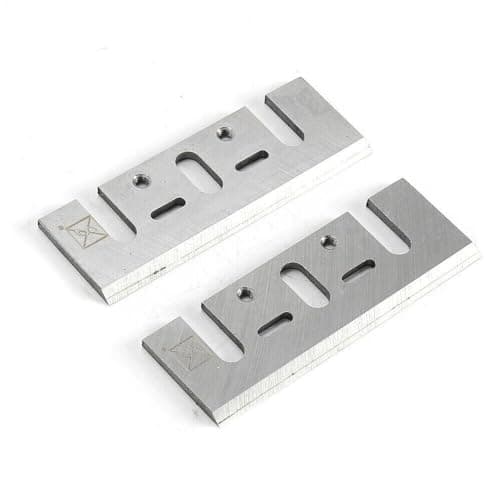 Image of 2x HSS Planer Blades/Knifes Slotted Blades for Makita DKP180 & M102-82mm