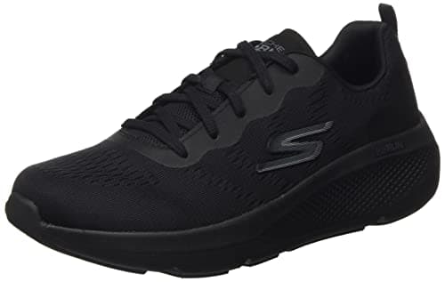 Image of Skechers Women's Go Run Elevate Mesh Lace-up Road Shoe, Black Textile/Black Trim, 5 UK