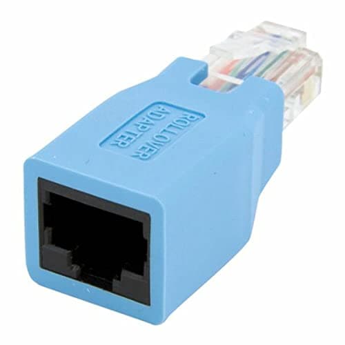 Image of StarTech.com ROLLOVER Cisco Console Rollover Adapter for RJ45 Ethernet Cable, Network Adapter Cable, RJ-45 (M) to RJ-45 (F), Blue