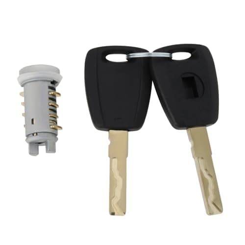 Image of SG Store 1PC Door Lock Barrel with Keys Compatible with Fiat 500 2007-2022 Compatible with Fiat Punto 188 1999-2010 OE 71771348 39.4x19.7mm Vehicle Door Lock Assembly