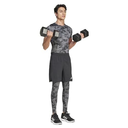 Image of adidas Tech-Fit AOP Short Sleeve T-Shirt L Black