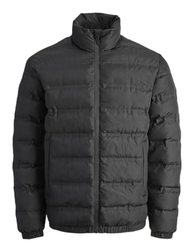 Image of JACK & JONES Men's Jcofusion Heat Quilted Puffer Jacket Sn, Black, L, black, L