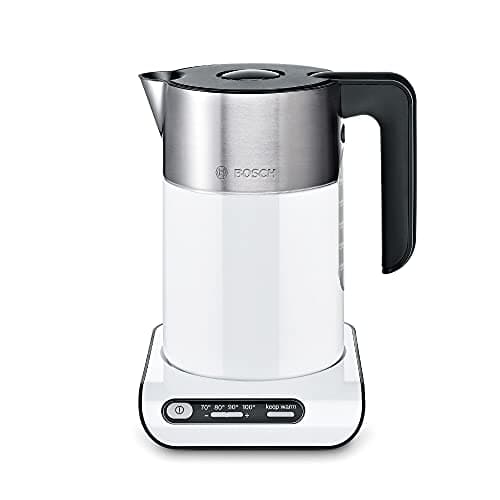 Image of Bosch Styline TWK8631GB Variable Temperature Cordless Kettle, 1.5 litres,3000W - White