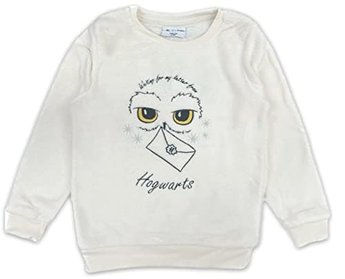 Image of Harry Potter Hedwig Coral Fleece Sweatshirt for Girls (as8, age, 5_years, 6_years, regular)