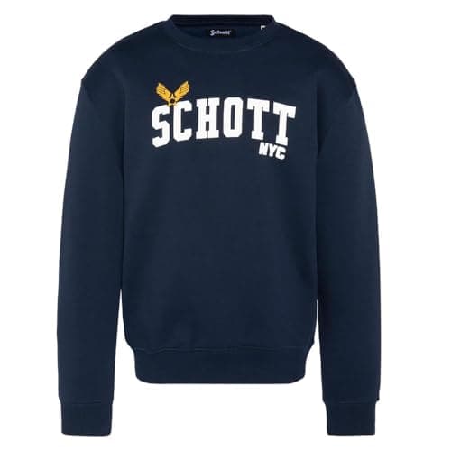 Image of Schott Schott Heat Men's Navy Sweatshirt, Marine, L
