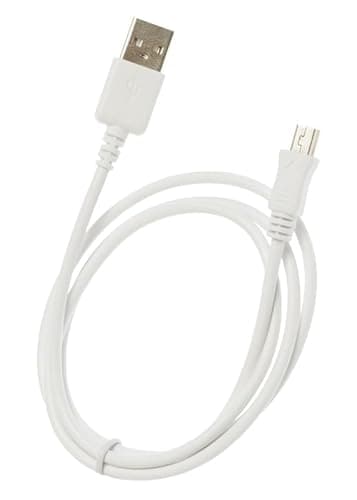 Image of iTechCover USB Cable Charging Cord/Charger Power Lead Wire Compatible with JVC HA-S31BT Bluetooth Wireless Headphones / (1m / 3.3ft) / White