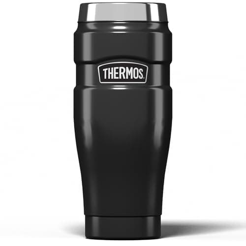 Image of Thermos Stainless King Travel Tumbler & Multi- Purpose Flask- 470ml Insulated Hot & Cold Water Bottle for Daily Commute & Weekend Adventures - Sleek Design in Gun Metal, 5-Year Durability