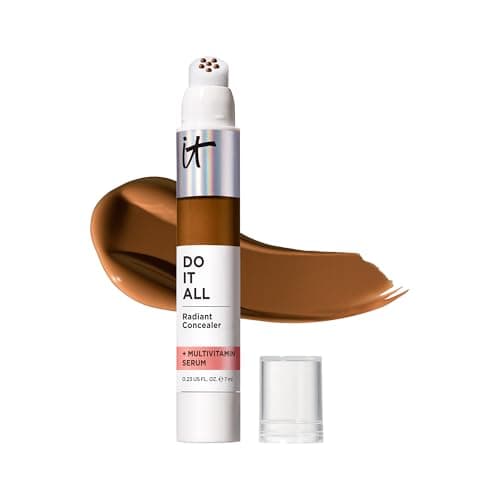 Image of IT Cosmetics Radiant Concealer with Medium Coverage, Enriched with Vitamins B3, B5 and E, Do It All Concealer, Shade: Rich Deep Neutral, 7ml