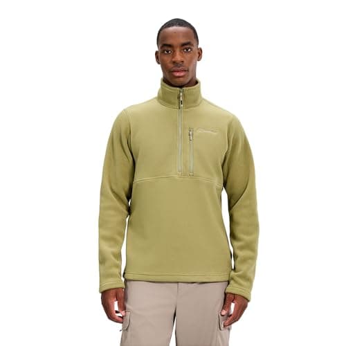 Image of Berghaus Men's Prism Polartec Interactive Fleece Jacket | Added Warmth | Smart Fit | Durable Design Fleece Half Zip, Green, S