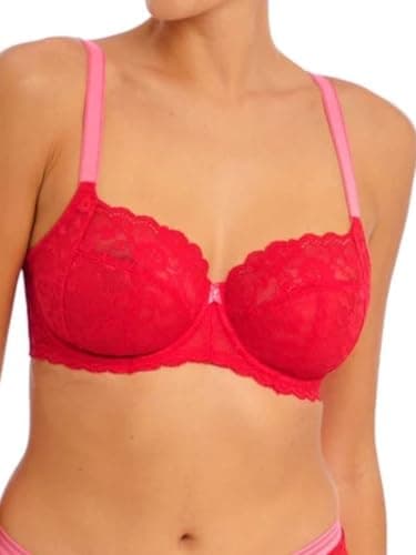 Image of Freya Women's Offbeat Underwire Side Support Bra Full Coverage, Opaque, Chilli Red, 34E