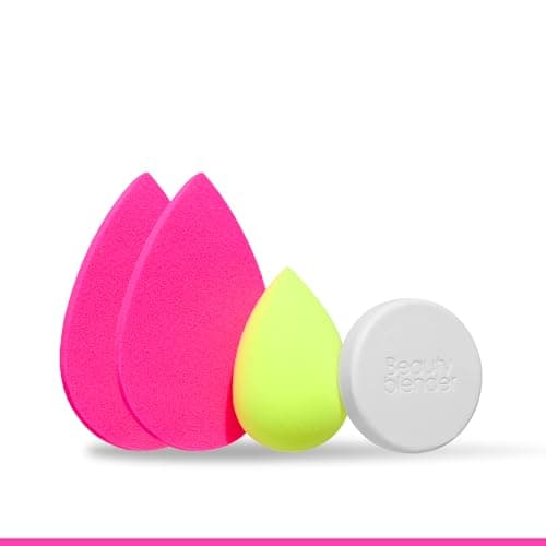 Image of Beautyblender | Cleantemporary Trio Blend, Blot & Cleanse Set | 1 Beauty Blender Makeup Sponge + 2 Blotterazzi Compact Sponges + 1 Liquid Blendercleanser