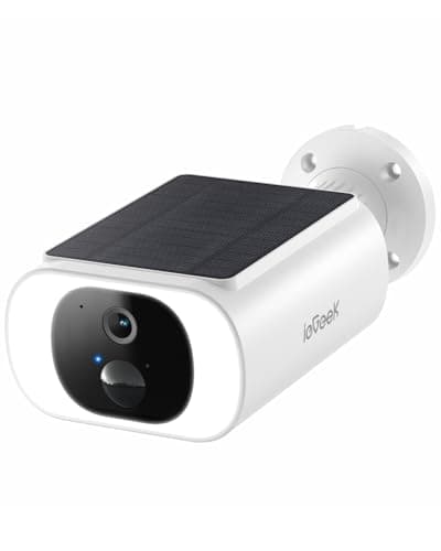 Image of ieGeek No Subscription Fee 2K Solar Security Camera Outdoor Wireless with Built-in Solar Panel, Battery CCTV Camera System, Outdoor Camera Home WiFi Security Camera,Color Night Vision,Motion Detection