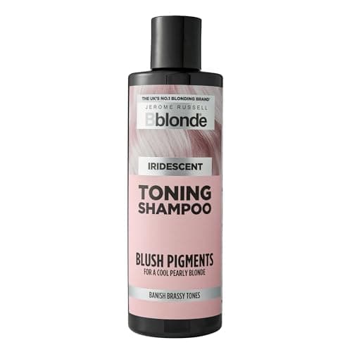 Image of Bblonde® Iridescent Toning Shampoo with Blush Pigments | Neutralises Brassy & Yellow Tones | Sulphate-Free with Soy & Rice Proteins, Jojoba Oil, Vitamin E & B5 | 100% Vegan & Cruelty-Free, 250ml